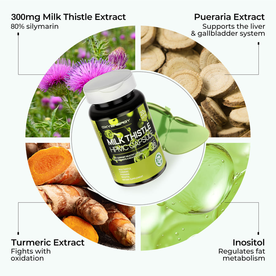 OXYENERGY Milk Thistle HPMC Capsule