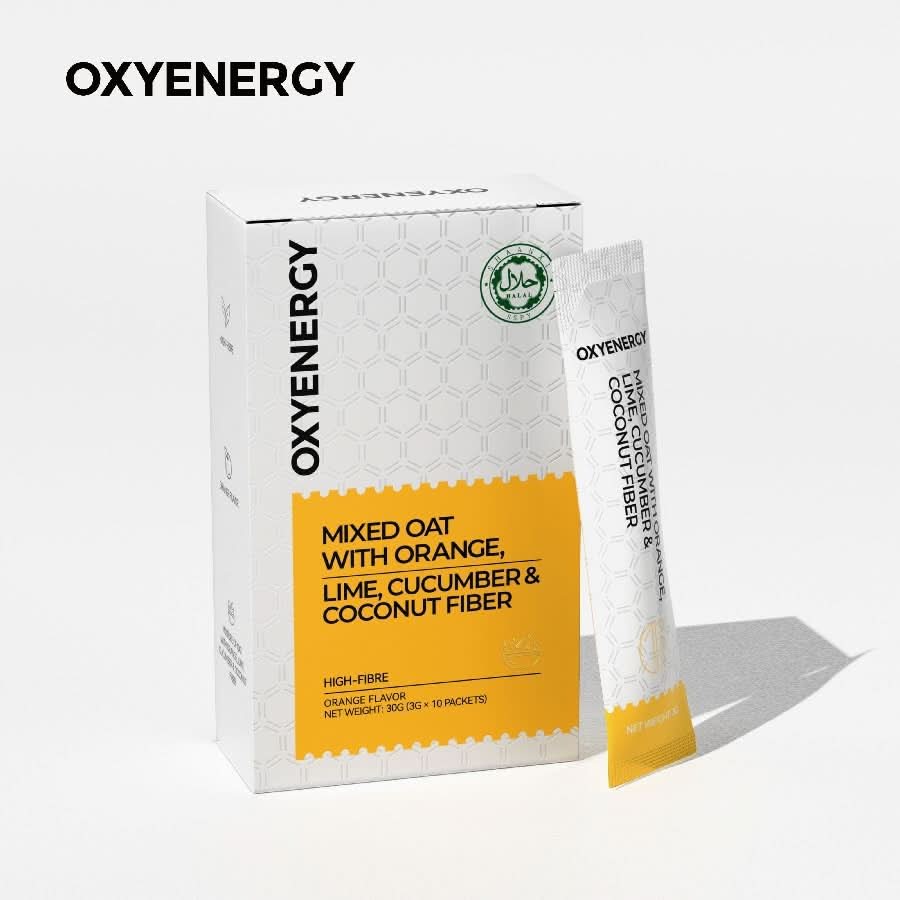 OXYENERGY Mixed Oat with Orange, Lime, Cucumber & Coconut Fiber
