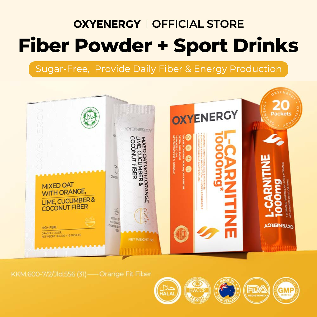 Oxyenergy Complex Fiber Powder / L-Carnitine 10000mg Drinks
