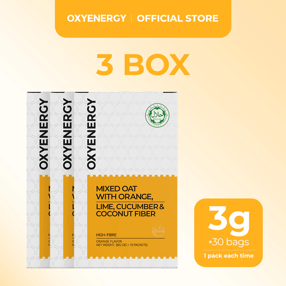 OXYENERGY Mixed Oat with Orange, Lime, Cucumber & Coconut Fiber