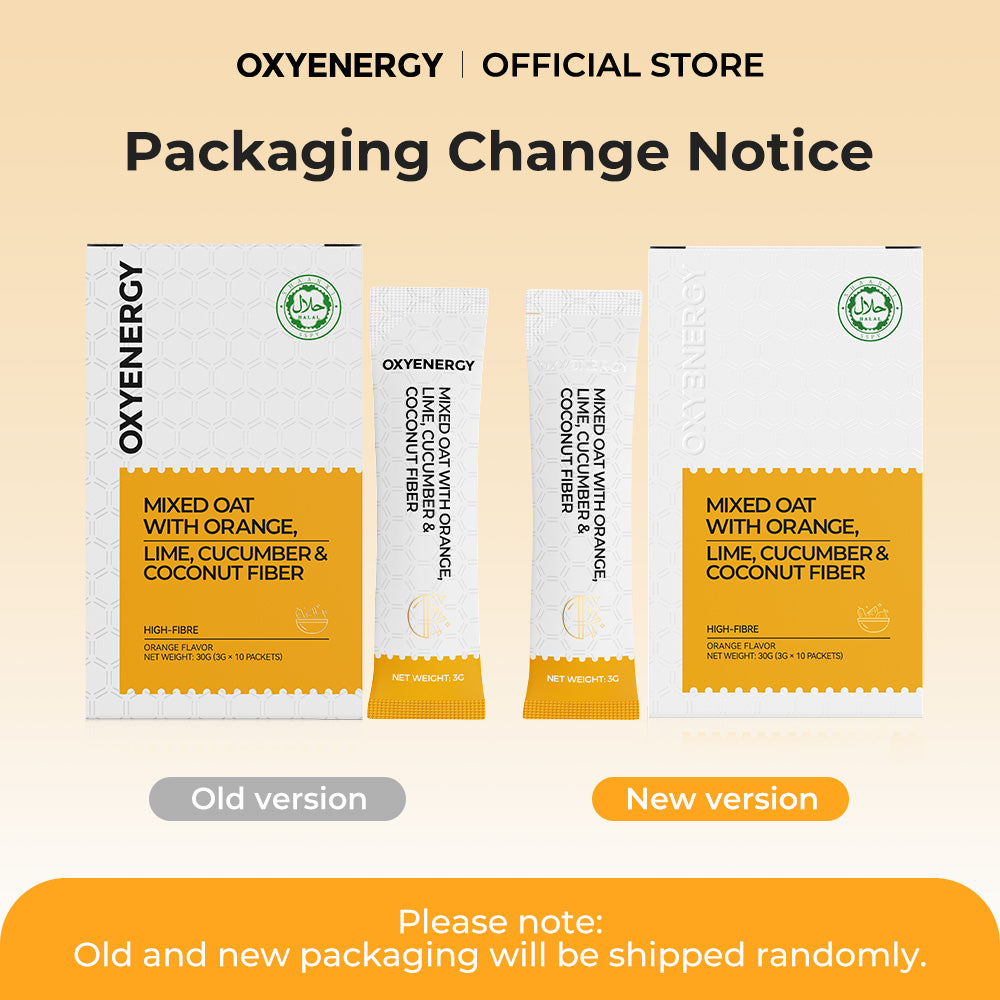OXYENERGY Mixed Oat with Orange, Lime, Cucumber & Coconut Fiber