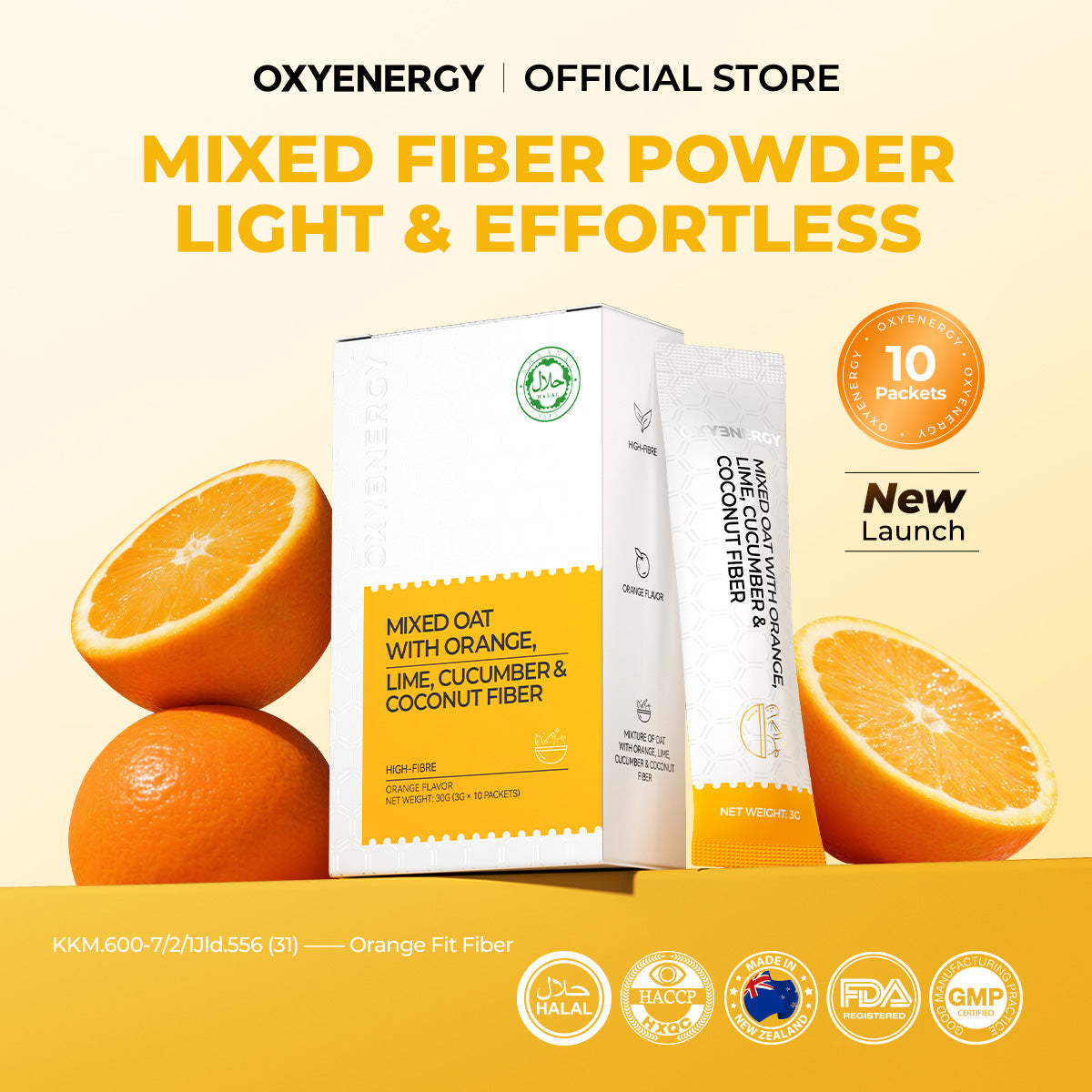 OXYENERGY Mixed Oat with Orange, Lime, Cucumber & Coconut Fiber