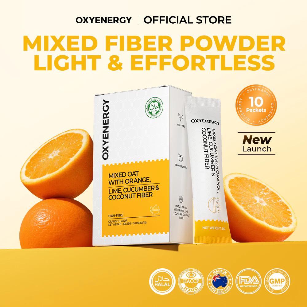 OXYENERGY Mixed Oat with Orange, Lime, Cucumber & Coconut Fiber