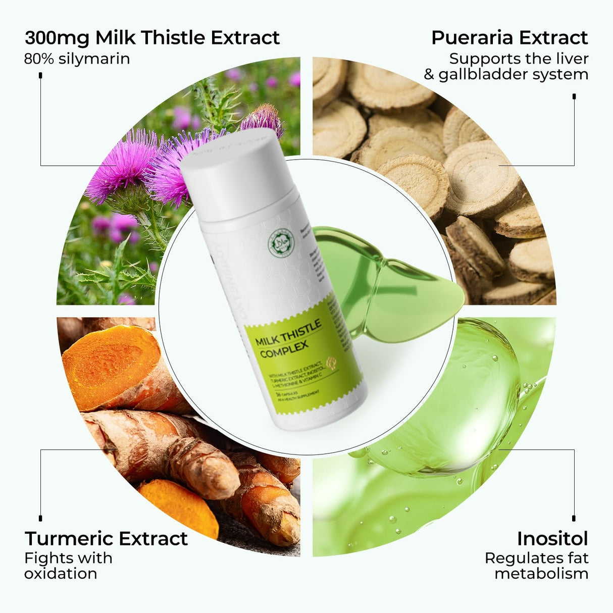 OXYENERGY Milk Thistle Liver Detox & Metabolism Boost