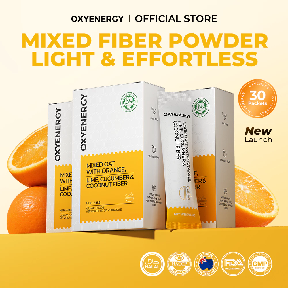 OXYENERGY Mixed Oat with Orange, Lime, Cucumber & Coconut Fiber