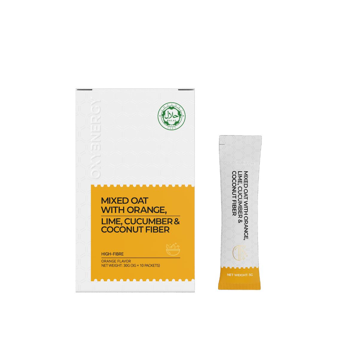 OXYENERGY Mixed Oat with Orange, Lime, Cucumber & Coconut Fiber