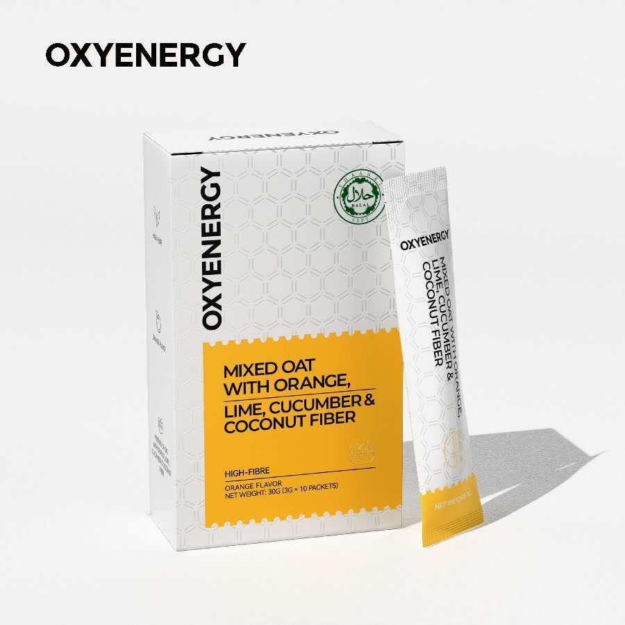 OXYENERGY Mixed Oat with Orange, Lime, Cucumber & Coconut Fiber